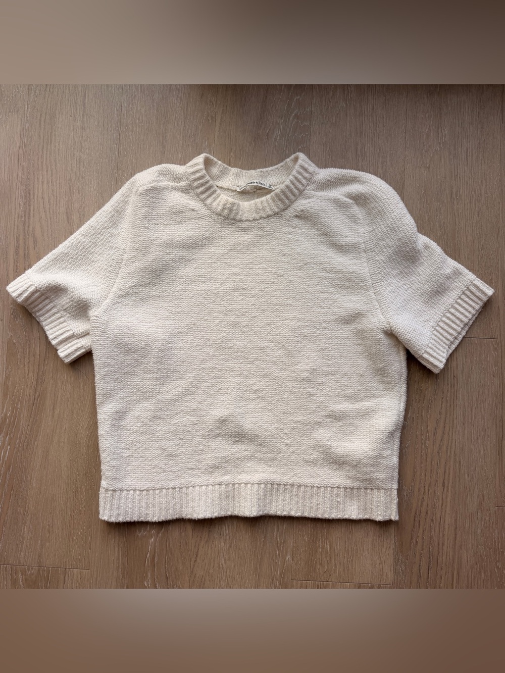 Abercrombie and Fitch cream knit top